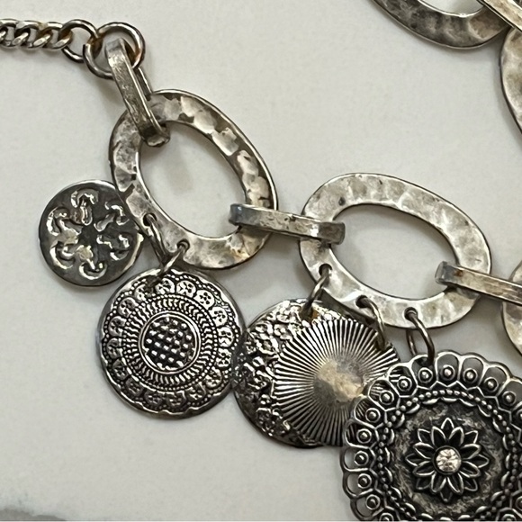 Lost in the 🔥 Multi-Textured Charm Bib Necklace - Picture 6 of 8